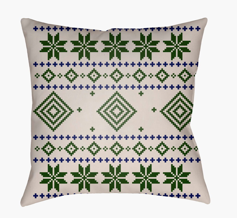 Fair Isle II Accent Pillow, Decorative Pillow by Surya, 18" length x 18" width