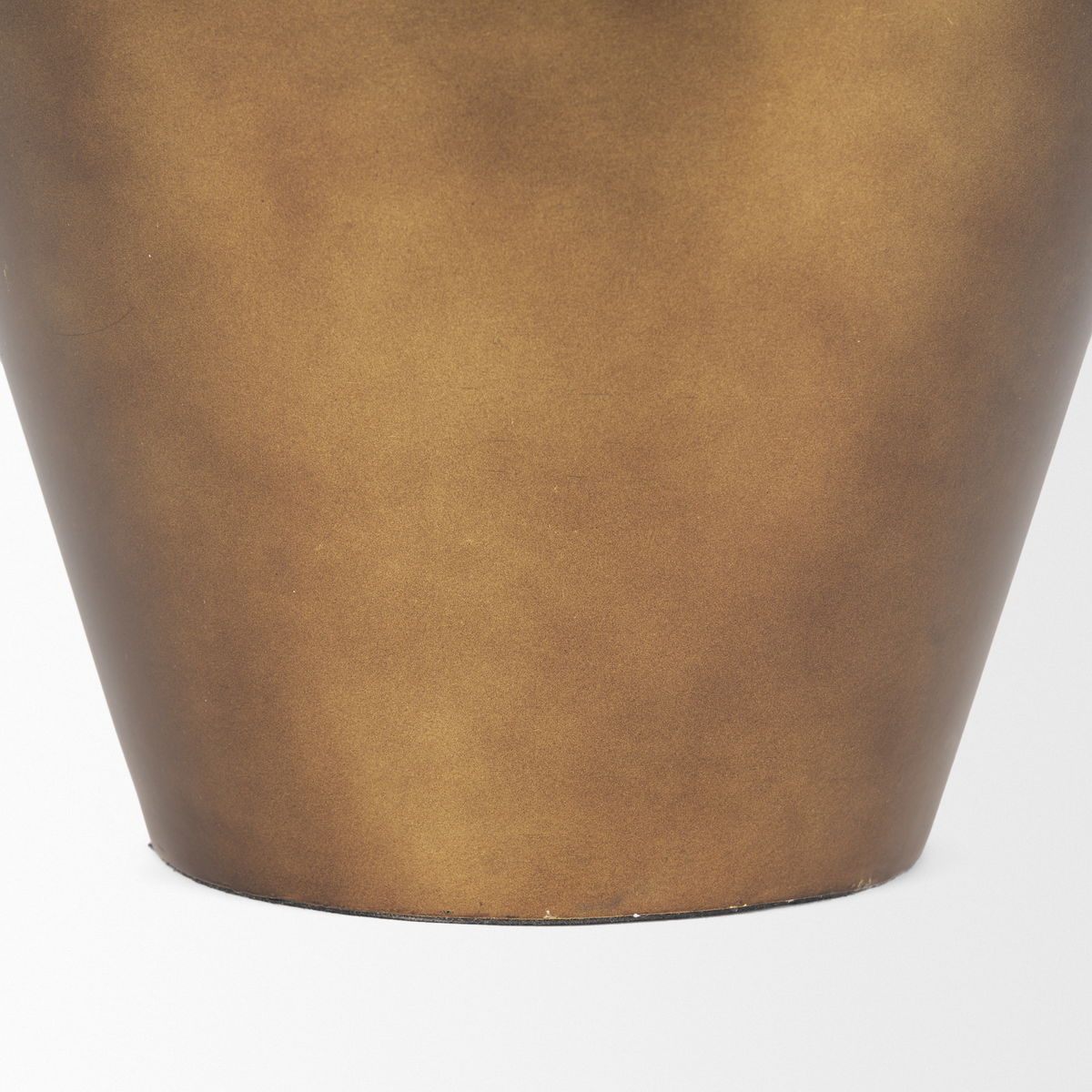 Perrin Large Brushed Gold Metal Decorative Vase, by Mercana, 9.5" length x 9.5" width x 13.25" height View 12