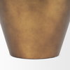 Perrin Large Brushed Gold Metal Decorative Vase, by Mercana, 9.5" length x 9.5" width x 13.25" height thumbnail 12