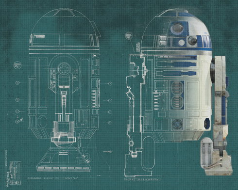 Star Wars R2-D2 Wall Mural