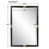 Larkin Dark Wood & Brass Mirror, by Uttermost, 29.75" width x 43.5" height x 2" depth thumbnail 3