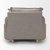 Roy II Flint Gray Upholstered and Brown Wood Frame Arm Chair thumbnail 5