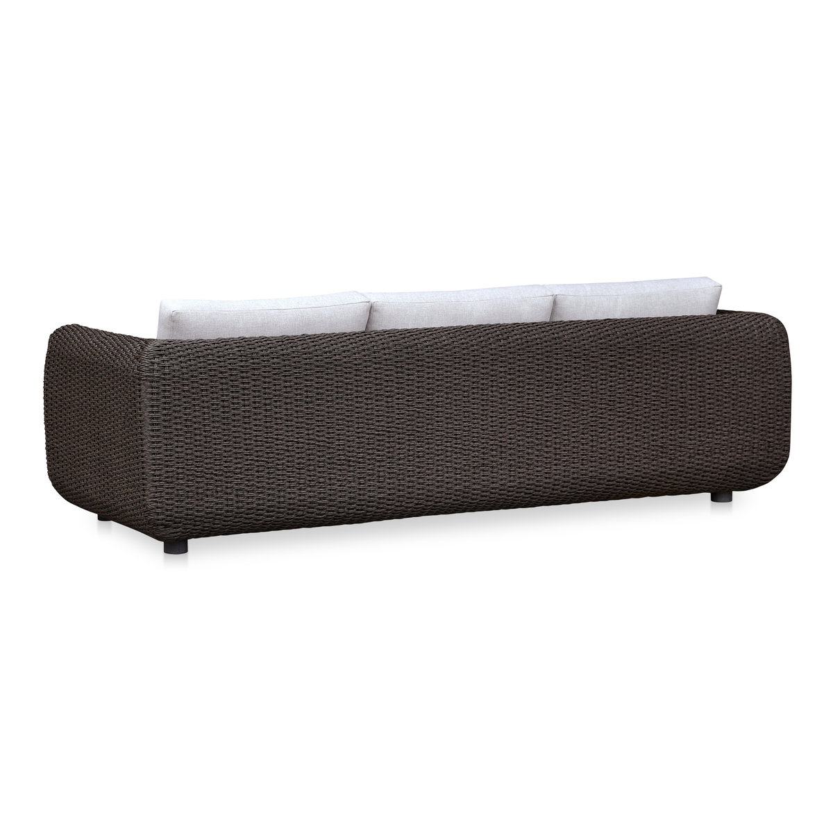 Soma Outdoor Sofa Dark Brown, Sofas & Sectional by Moe's Home, 100" width x 26" height x 35" depth View 2