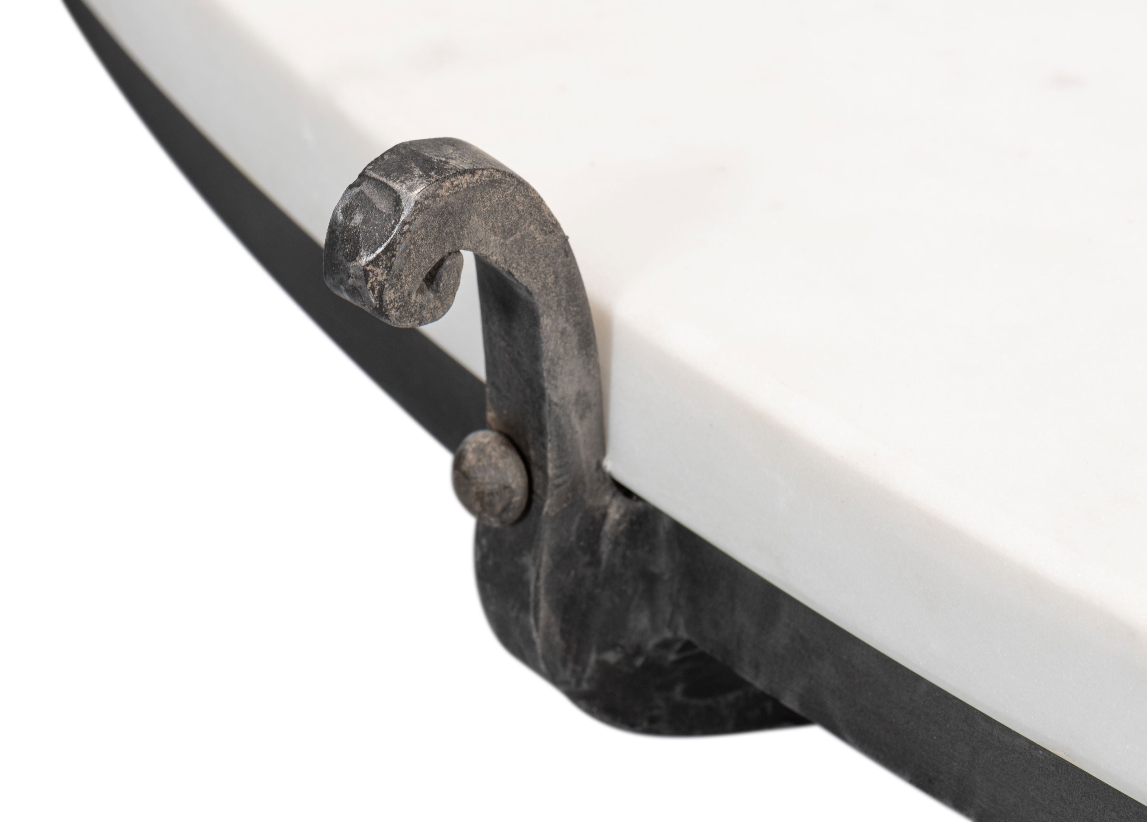 Marylin Coffee Table With Marble Top, by Sarreid, 48" length x 48" width x 20" height View 5