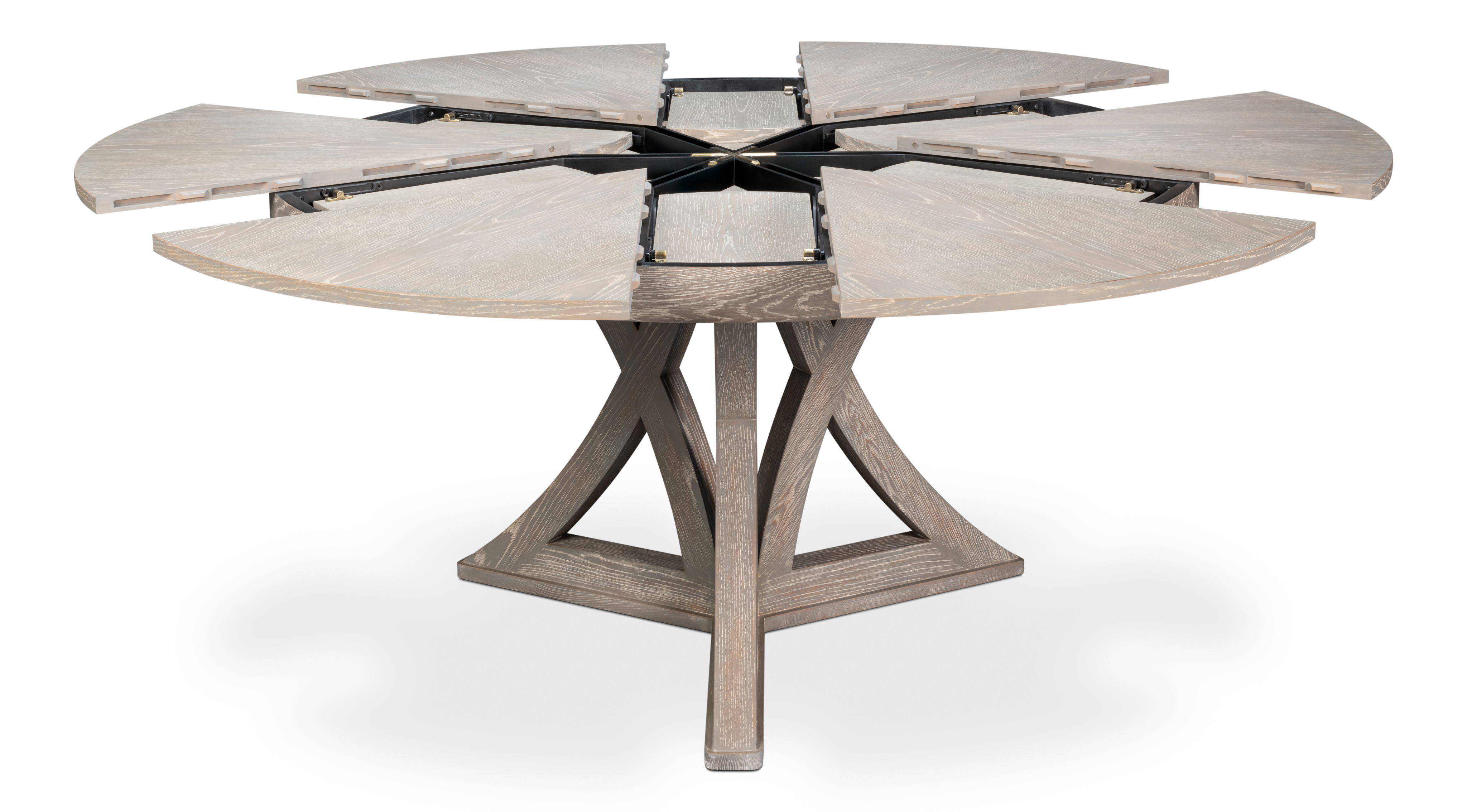 Casual Jupe Dining Table,Moonskin,Me, by Sarreid, 55" length x 55" width x 30" height View 2