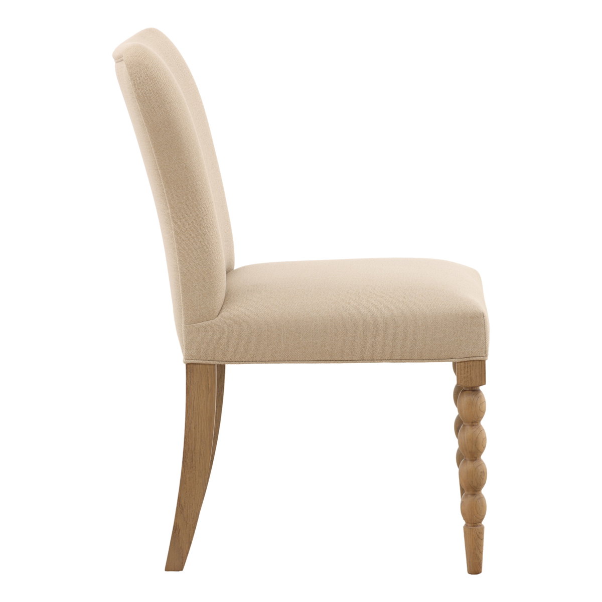 Marcellina Dining Chair Set of 2 Beige, by Dovetail, 19" width x 36.5" height x 25.5" depth View 3