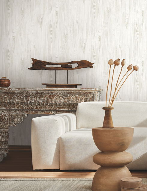 Rusticano White Wallpaper