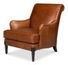 Gaston Distilled Leather Chair, Brown thumbnail 0