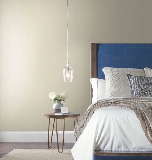 Hessian Weave Beige Wallpaper