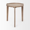 Cleaver I 22 x 24 Round Top Brown Solid Wood Accent Table thumbnail 5