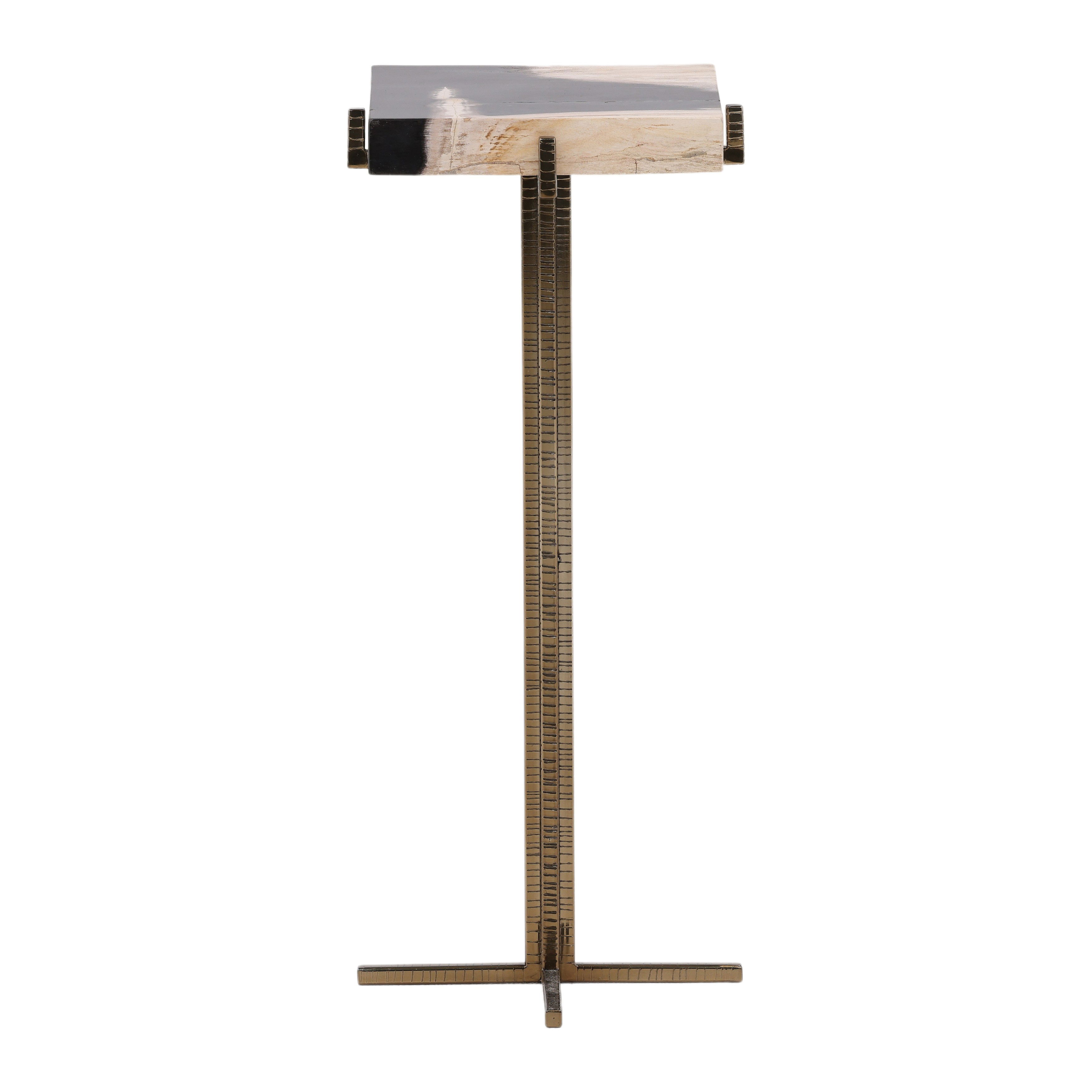 Nyssa Side Table Natural Black, Side & End Table by Dovetail, 9.06" width x 21" height x 9.06" depth View 2