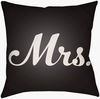 Mr & Mrs Accent Pillow, Decorative Pillow by Surya, 16" length x 16" width thumbnail