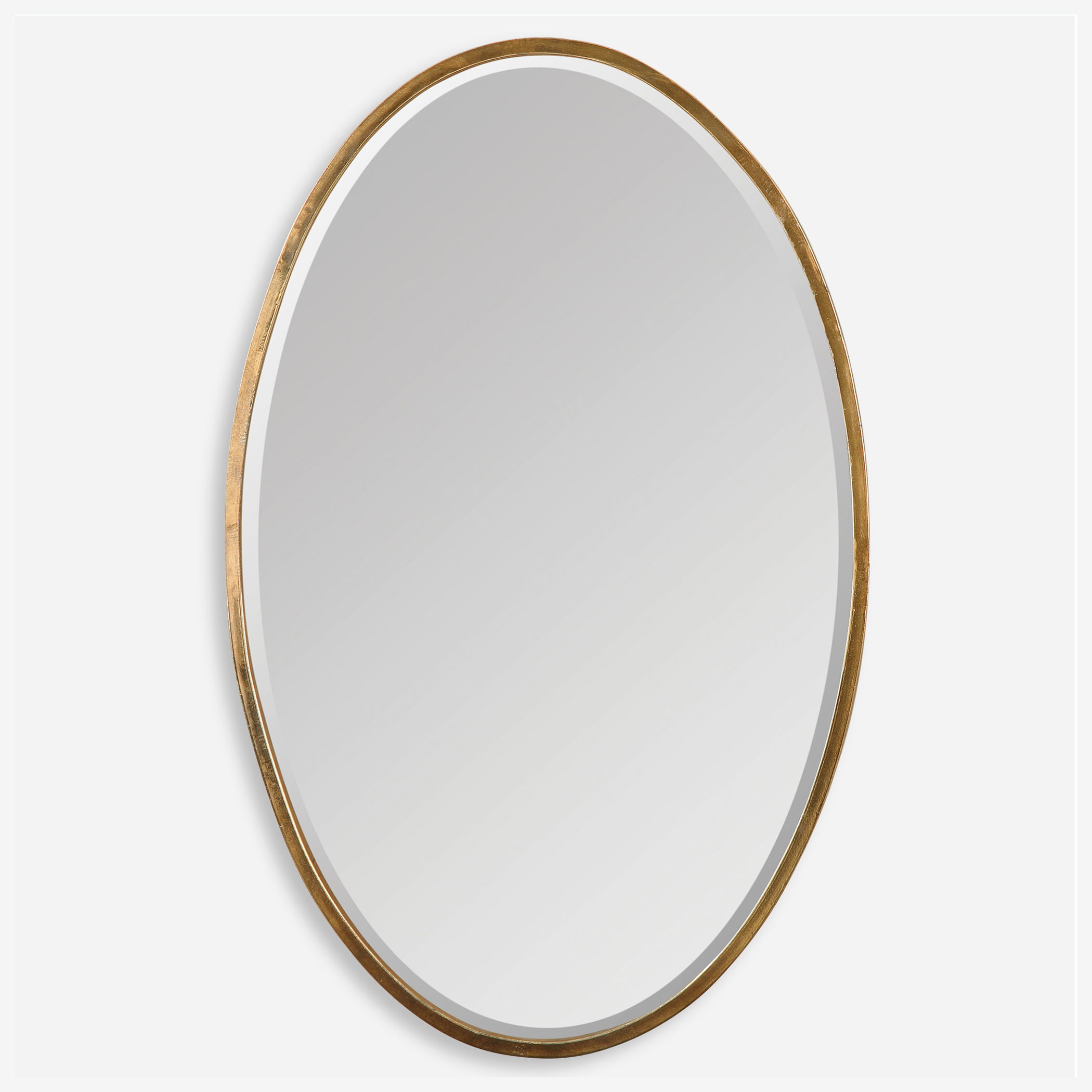 Herleva Gold Oval Mirror large image 