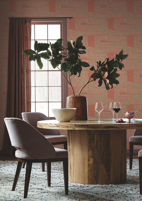 Zulu Thread Coral & Glint Wallpaper