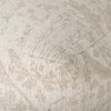 Khloe Large Cream Pouf, Ottoman by Mercana, 36" length x 36" width x 17" height thumbnail 8