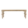 Annette Dining Table Whitewash, by Dovetail, 87" width x 30.2" height x 39" depth thumbnail 2