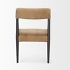 Toni Dark Brown Wood with Chestnut Leather Dining Chair thumbnail 5