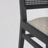 Wynn Cane Back Dining Side Chair | Beige Fabric with Black Wood, Dining Chair by Mercana, 20.47" length x 24.61" width x 34.06" height thumbnail 12