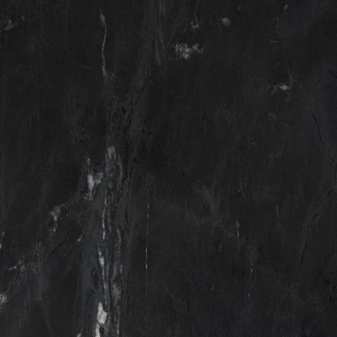 Reinhold II 21L x 21W x 21H Black Marble Top Iron Side Table