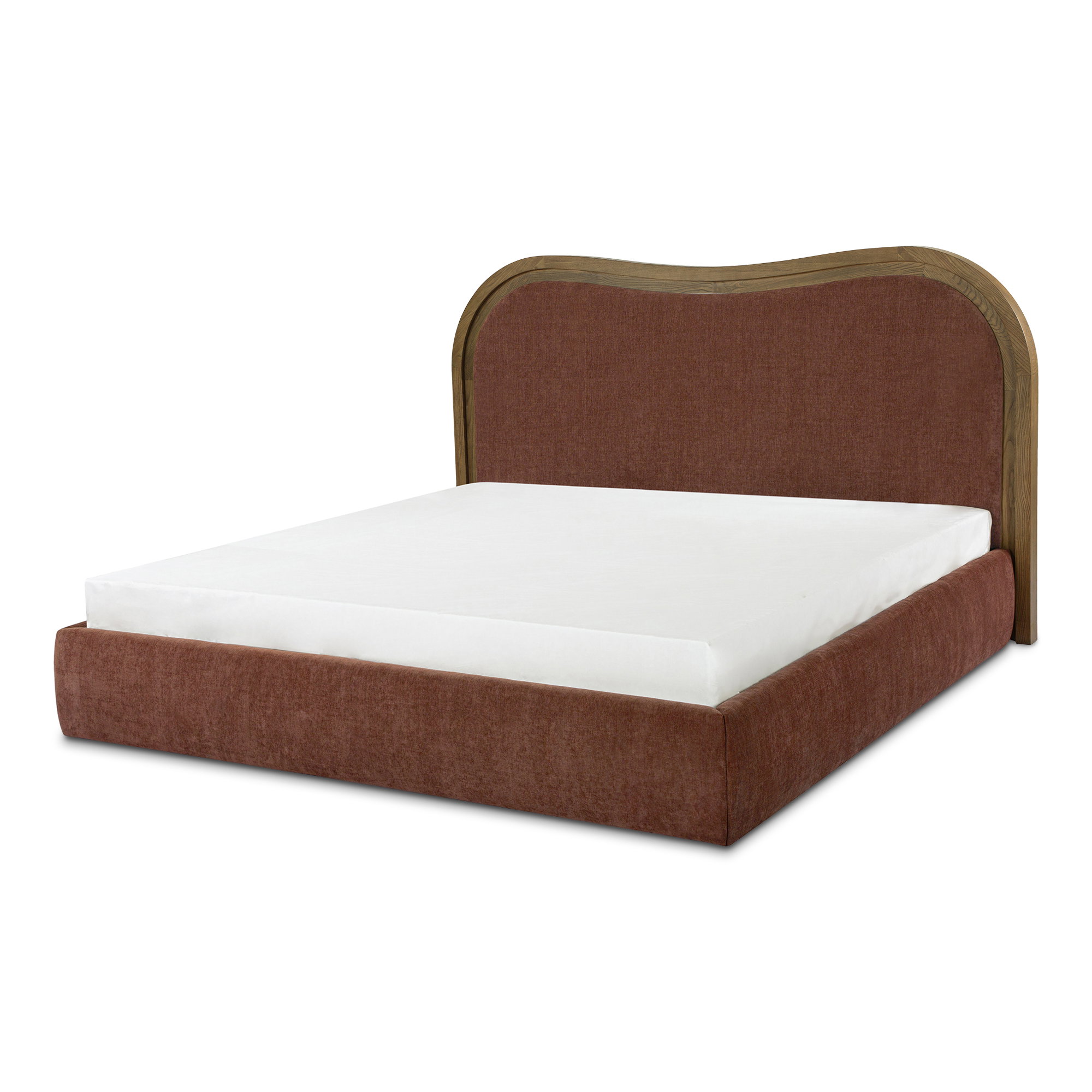 Camilla Queen Bed Chestnut, by Moe's Home, 73" width x 50" height x 85" depth View 2