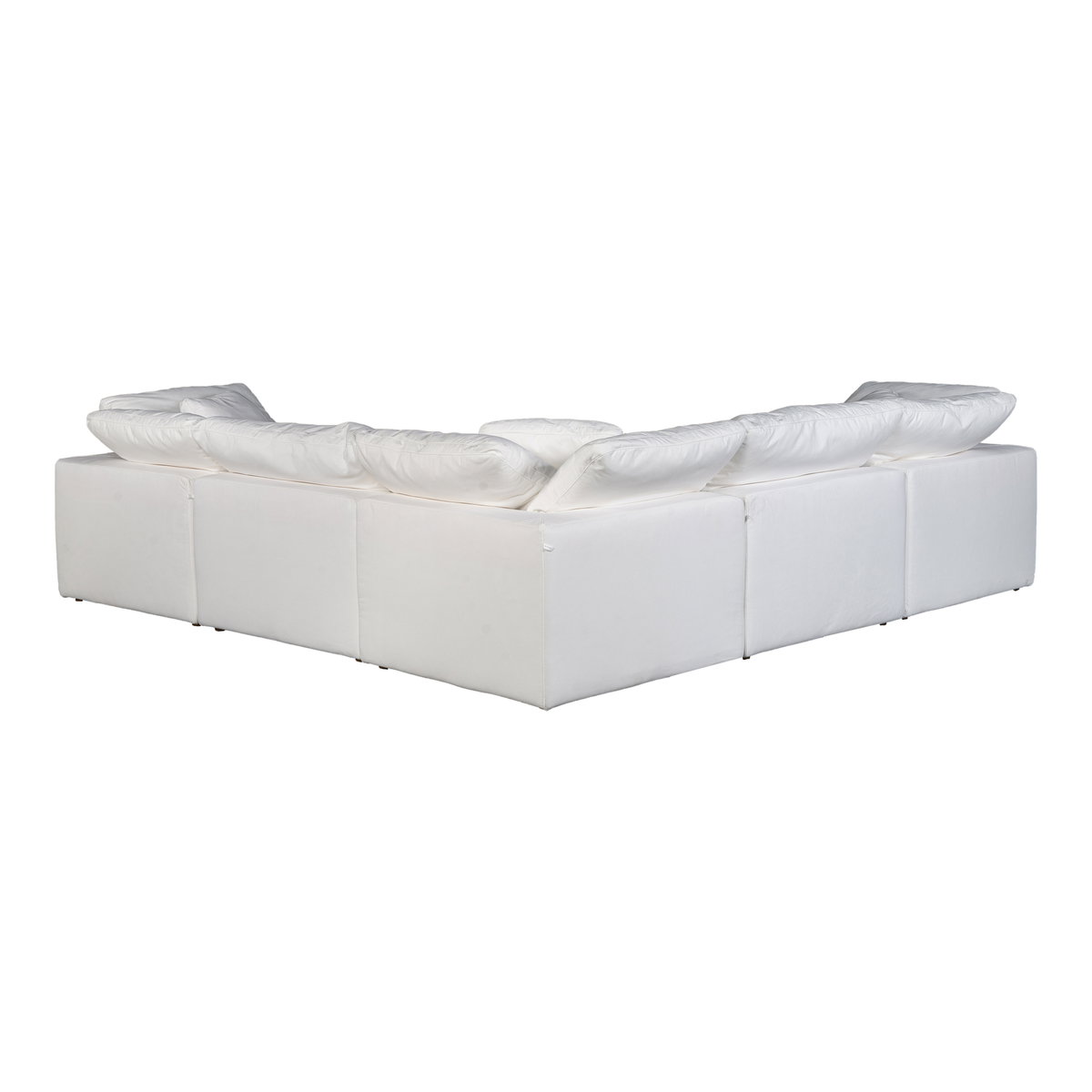 Terra Condo Classic L-shaped Modular Sectional Cream White, Sectional Sofa by Moe's Home, 114" width x 32" height x 114" depth View 4