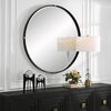 Bonded Round Black Mirror, by Uttermost, 48.87" width x 48.87" height x 2.37" depth thumbnail 2