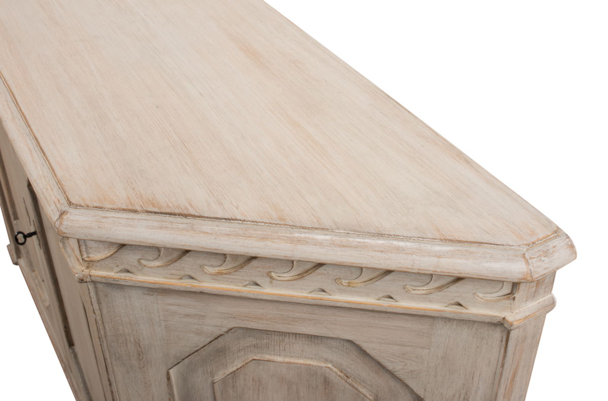 Wrenn Credenza  Stone Grey, by Sarreid, 1'4" length x 4'10" width x 3' height View 11