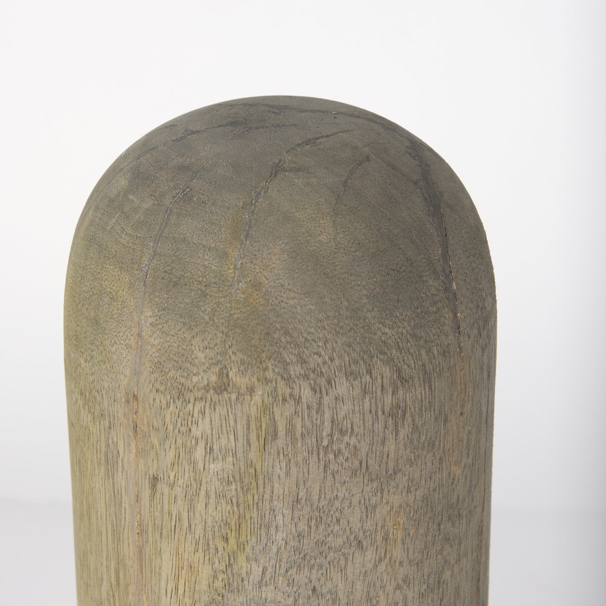 Knox Large Gray-Wash Wood Decorative Object, by Mercana, 6" length x 6" width x 14" height View 4