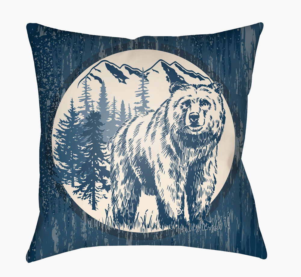 Lodge Cabin Accent Pillow, Decorative Pillow by Surya, 16" length x 16" width