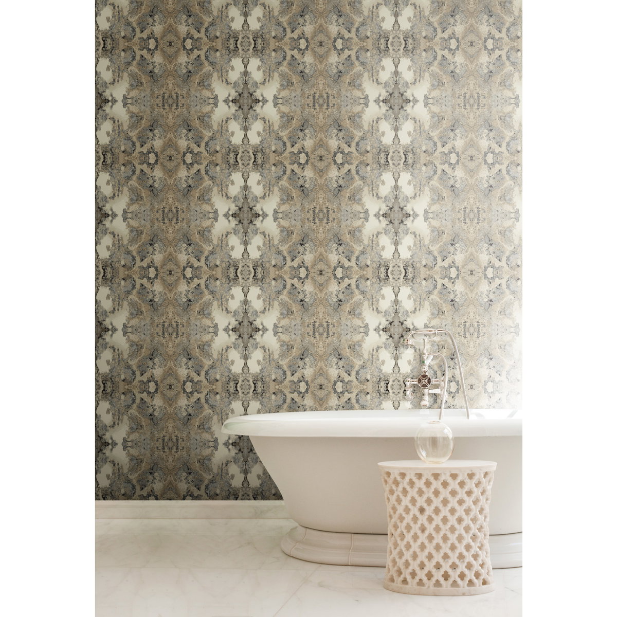 Inner Beauty Off White Wallpaper, by York Wall, 27' length x 2'3" width x 0.02" depth View 9