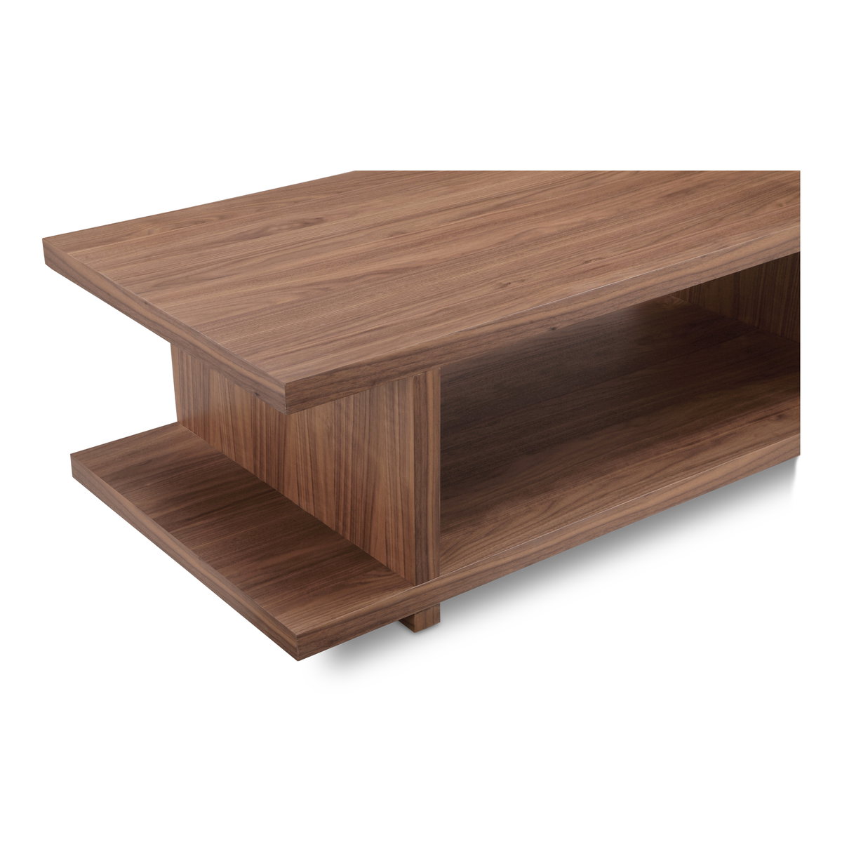 Miri Coffee Table Walnut, by Moe's Home, 54" width x 16" height x 24" depth View 5