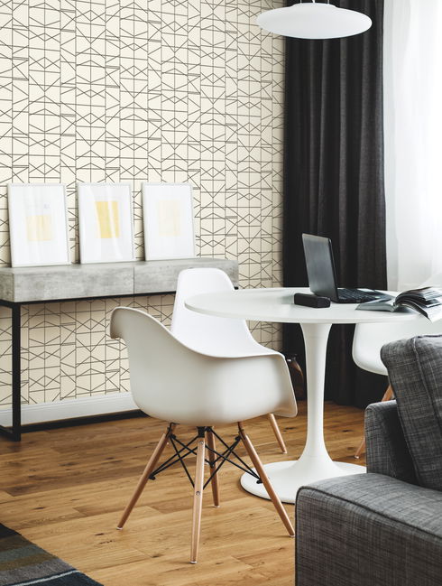 Modern Perspective Black Wallpaper