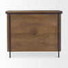 Maddox  40.0L x 18.5W x 32.75H Brown Solid Wood Black Metal 2 Door Accent Cabinet, Cabinets & Chest by Mercana, 40" length x 18.5" width x 32.75" height thumbnail 6