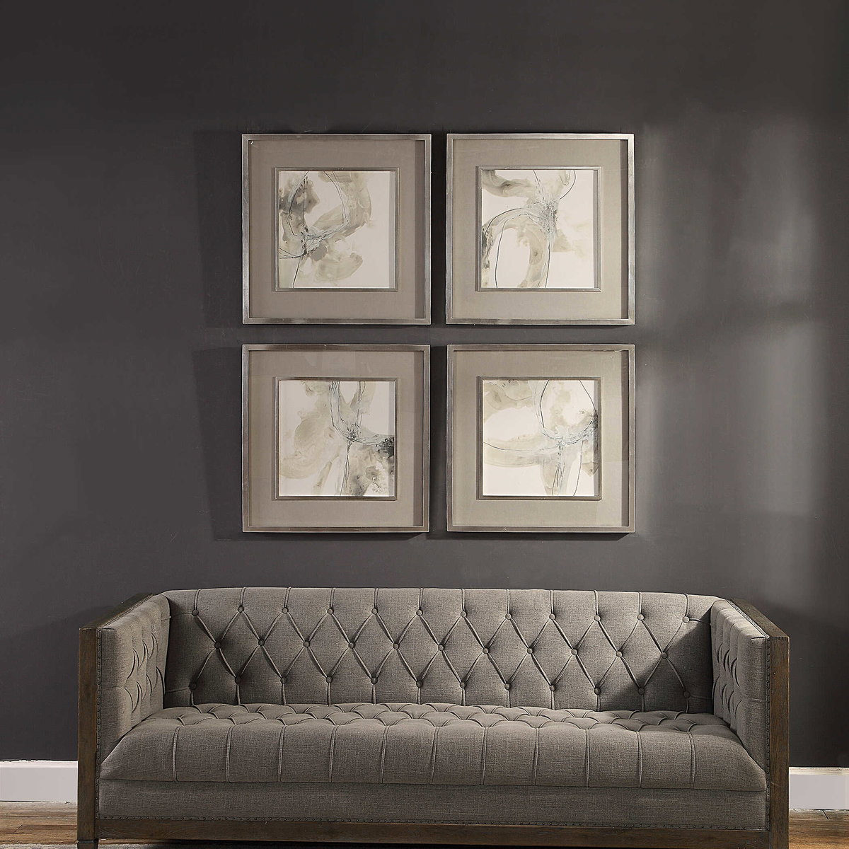 Divination Abstract Art Set/4, by Uttermost, 25.12" width x 25.12" height x 1.5" depth View 2