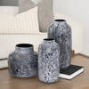Masai Medium Black Mottled Glass Vase, by Mercana, 6.5" length x 6.5" width x 12.4" height thumbnail 2