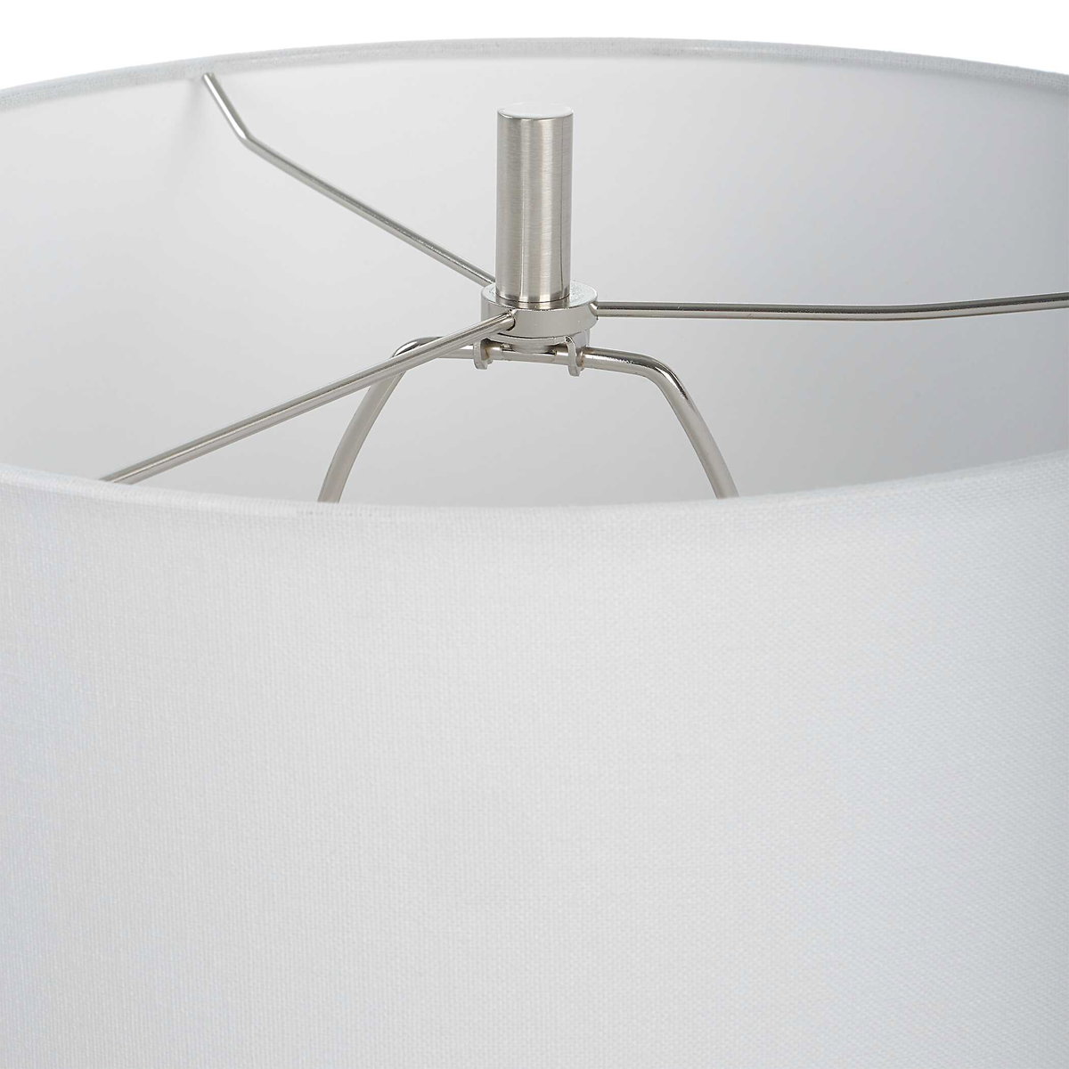 Ascent White Geometric Table Lamp, by Uttermost, 14" width x 23" height x 14" depth View 8