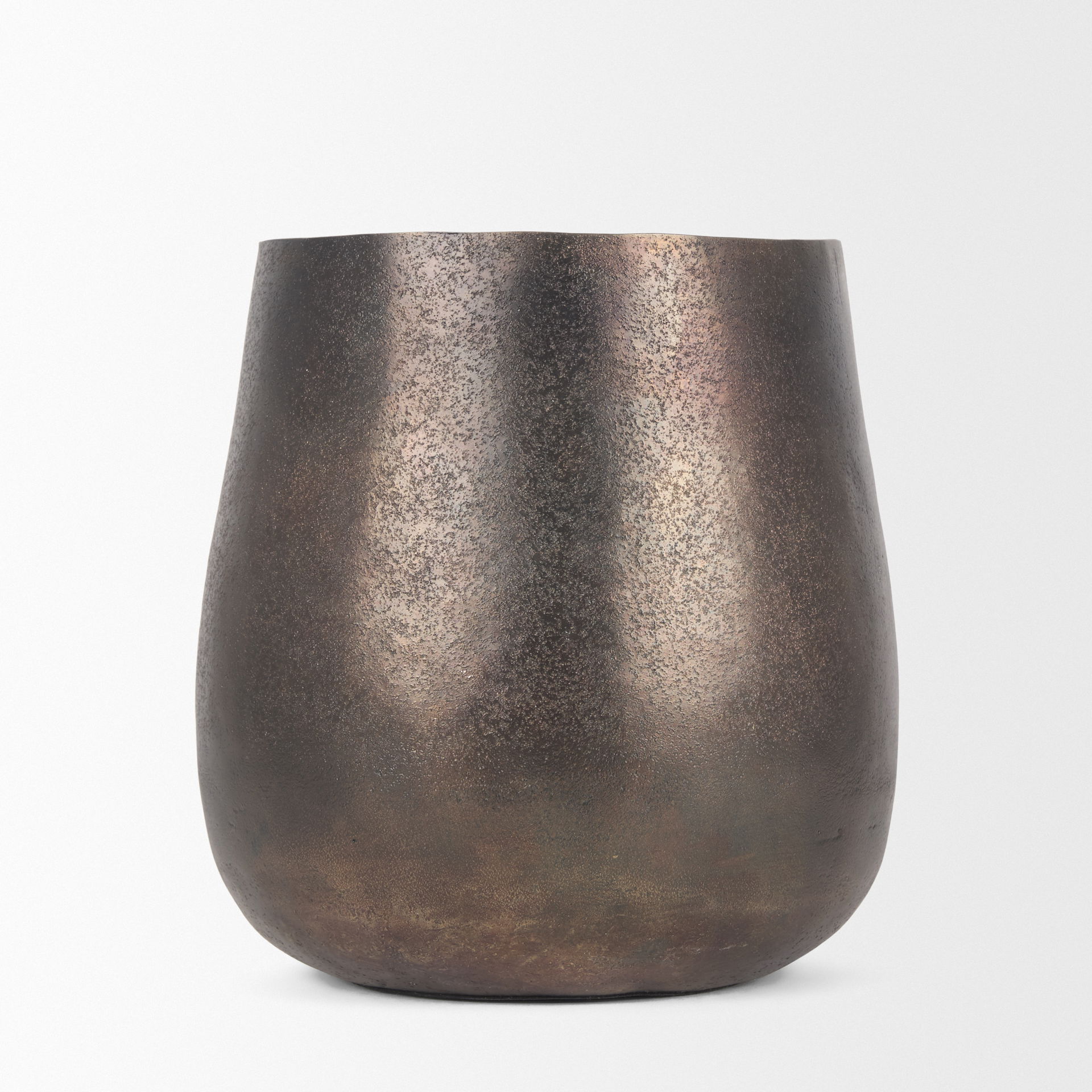 Quade Small Gold Metal Planter, Vase by Mercana, 8.5" length x 8.5" width x 8.5" height View 7