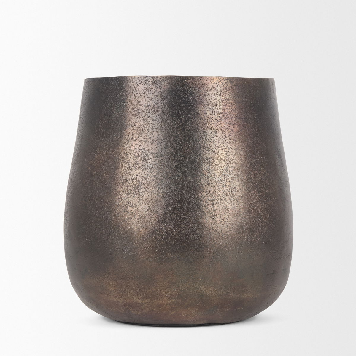 Quade Small Gold Metal Planter, Vase by Mercana, 8.5" length x 8.5" width x 8.5" height View 7