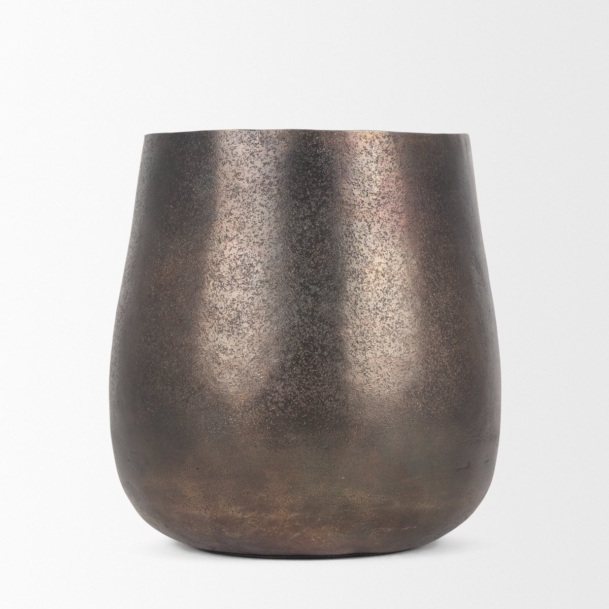 Quade Small Gold Metal Planter, Vase by Mercana, 8.5" length x 8.5" width x 8.5" height View 7