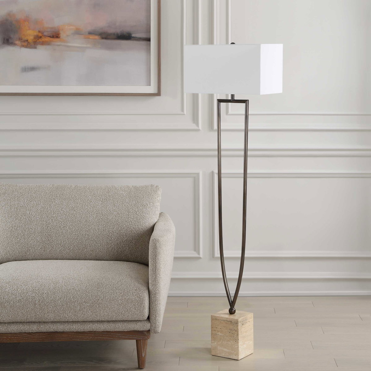 Fork In The Road Floor Lamp, by Uttermost, 18" width x 64" height x 10" depth View 4