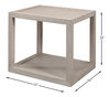 Camden Side Table, Side & End Table by Sarreid, 22" length x 28" width x 24" height thumbnail 15