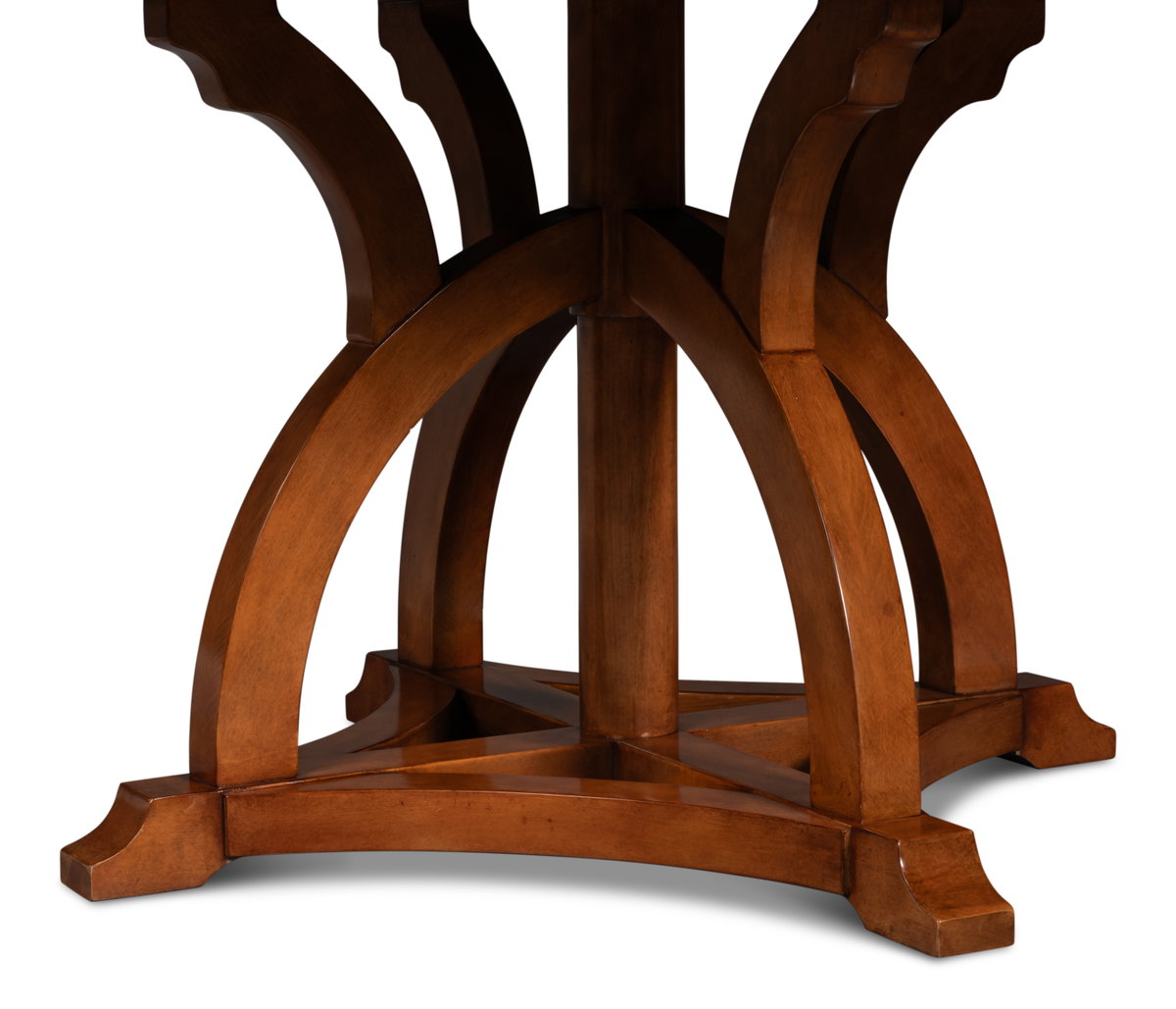 Austin Jupe Dining Table Medium Walnut, by Sarreid, 4'7" length x 4'7" width x 2'6" height View 7