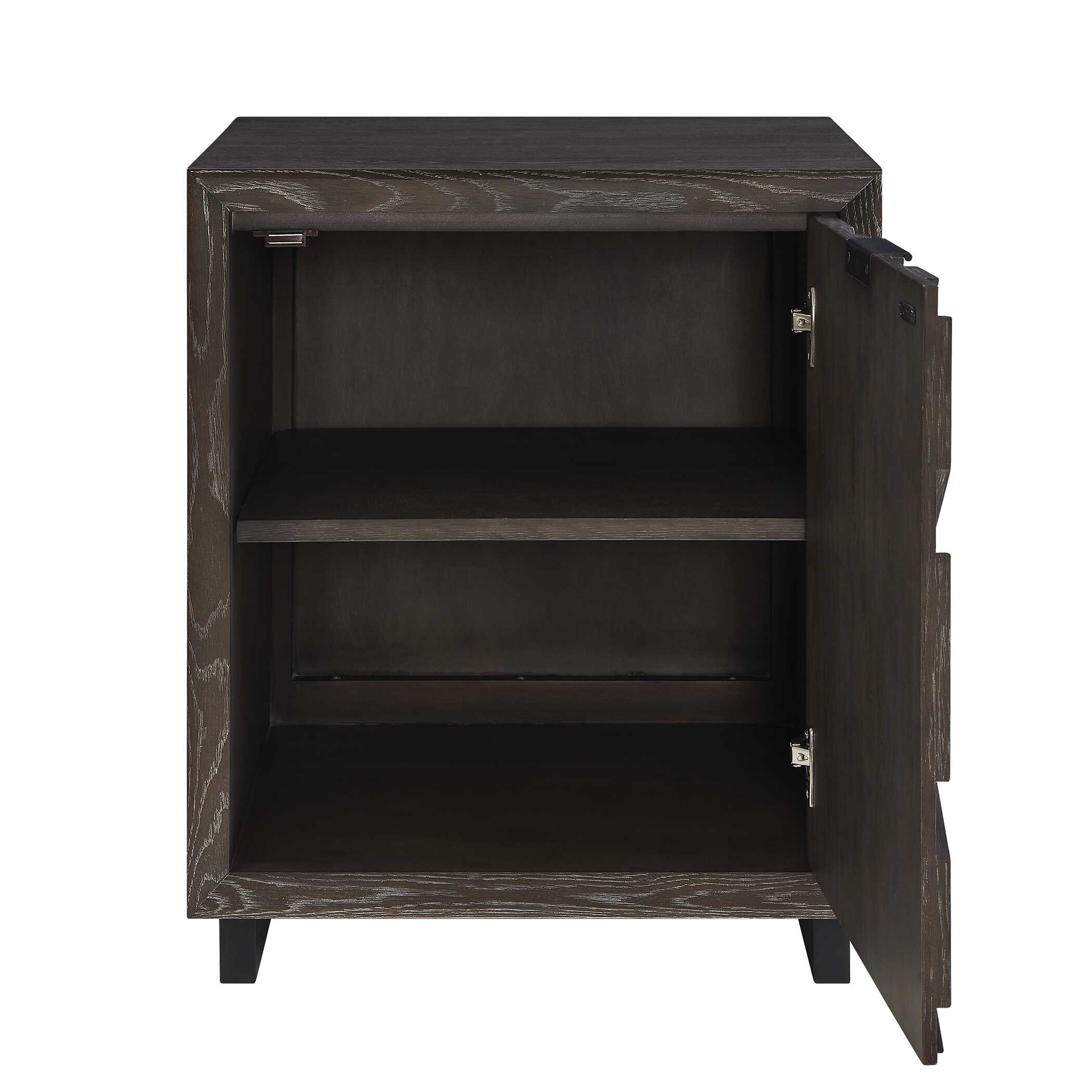 Barrett Dark Charcoal Oak Cabinet, Furniture by Uttermost, 22" width x 26" height x 20" depth View 8