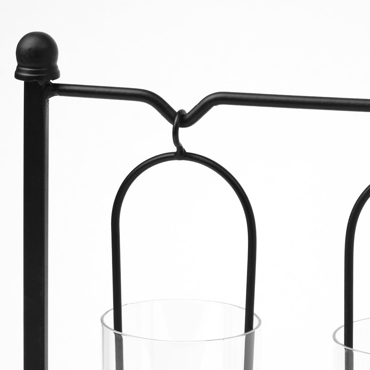 Erlen Black Metal Hanging Votive Five Candle Table Candle Holder, Candles & Candle Holder by Mercana, 23.62" length x 3.94" width x 12.8" height View 6