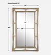 Felix Brass Rectangle Mirror, by Uttermost, 30" width x 50" height x 1.5" depth thumbnail 3