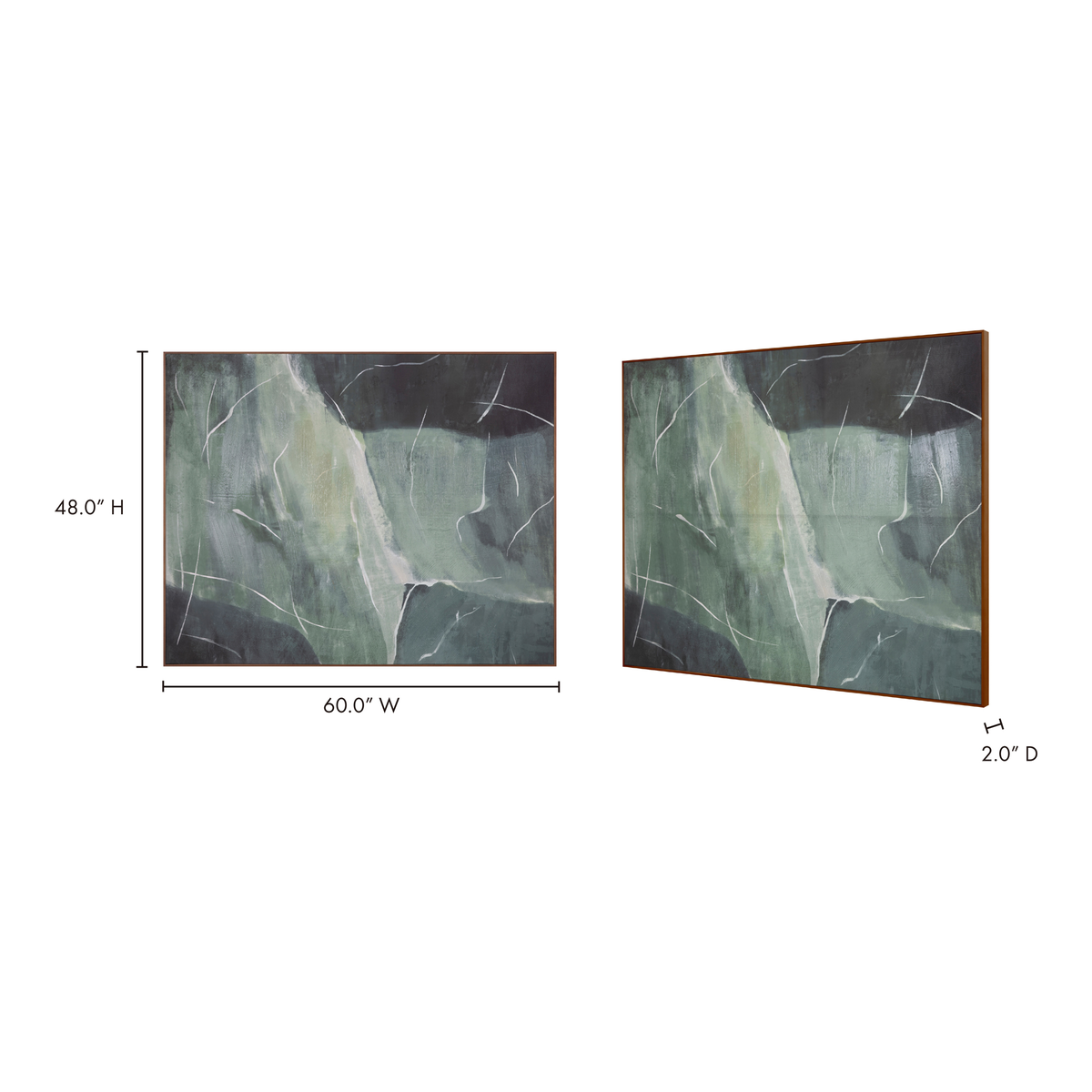 Impression Framed Painting Verdant Palette, by Moe's Home, 60" width x 48" height x 2" depth View 9
