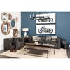 Trestman III 66L x 18W Brown Wood Top with Black Iron Base Accent Bench, Benche by Mercana, 66" length x 17.75" width x 16.75" height thumbnail 2