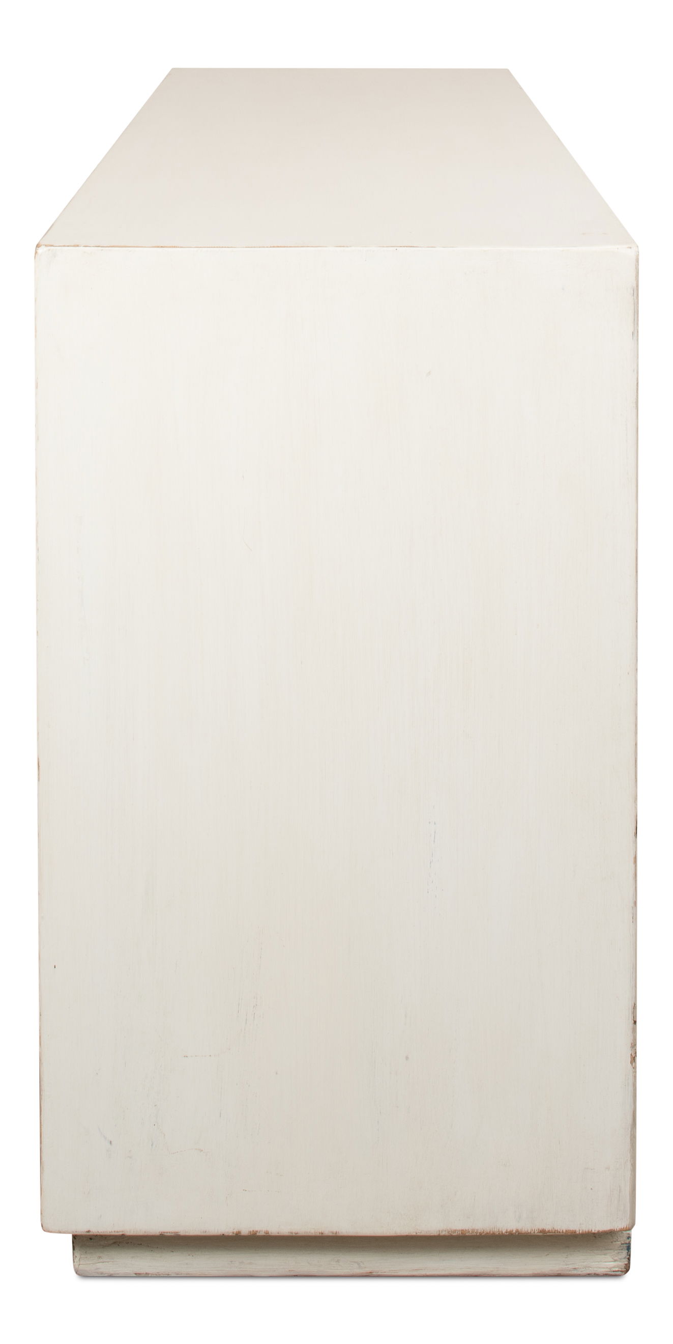 Hollis 4 Door Sideboard, Ant.White, Cabinets & Sideboard by Sarreid, 80" length x 19" width x 33" height View 4