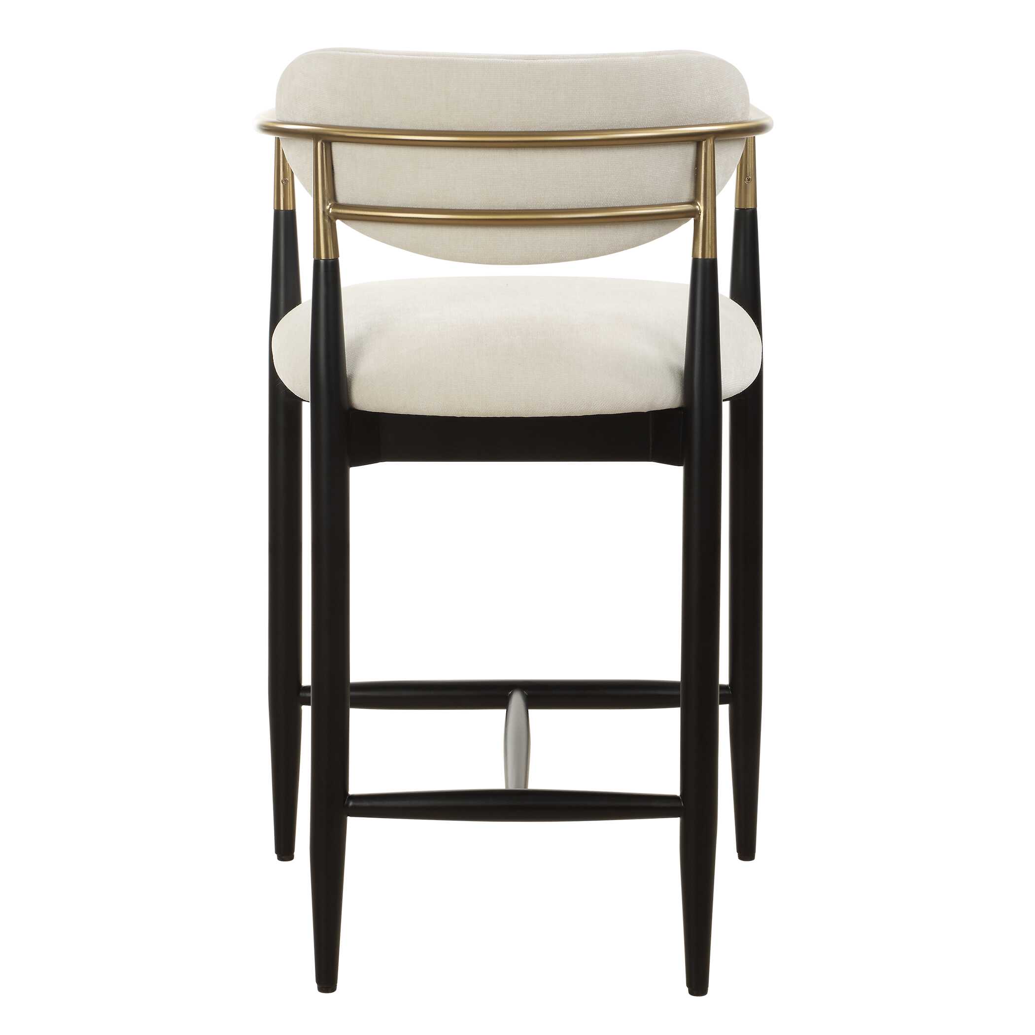 Moxie White Counter Stool, Furniture by Uttermost, 21.5" width x 36.5" height x 22.5" depth View 6