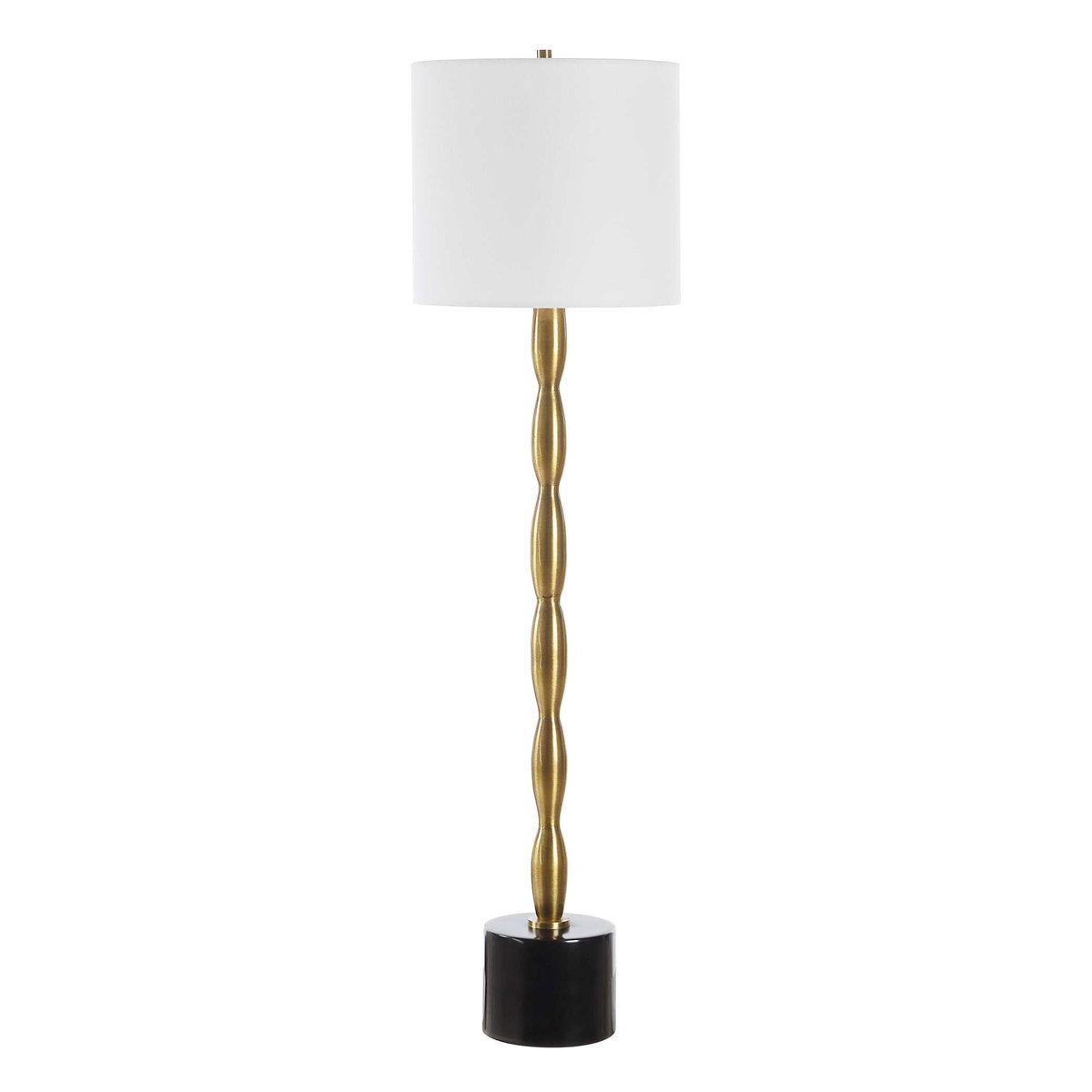 Ezra Brass Buffet Lamp, Table Lamp by Uttermost, 9" width x 37" height x 9" depth View 5